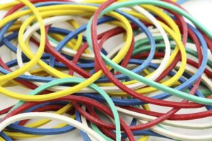 colorful rubber bands